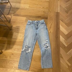 Pacsun light-wash high rise straight jeans